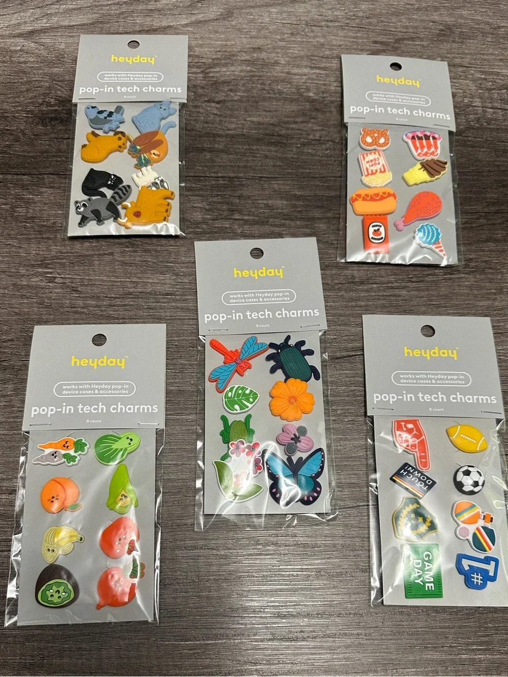 Heyday Pop-in Tech Charms 5 packs of 8 charms each #tech #charms